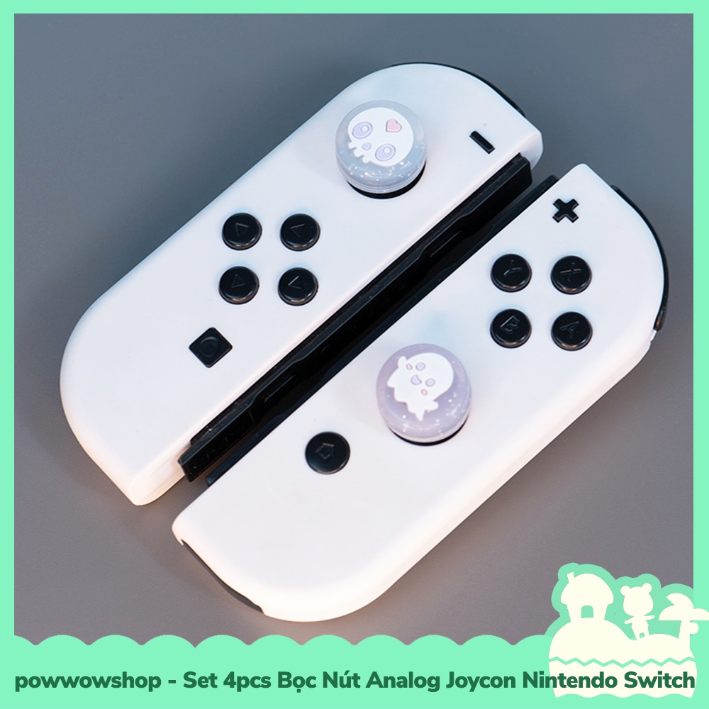 [Sẵn VN - Hỏa Tốc] Set 4pcs Bọc Nút Cần Xoay Analog Joycon Cho Máy Game Nintendo Switch / Lite / Oled Cute Baobao &amp; Ghos