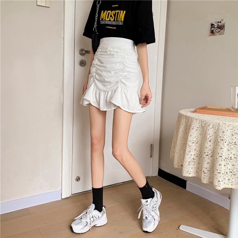 Korean style high-waisted thin a-line skirt all-match fishtail skirt | BigBuy360 - bigbuy360.vn