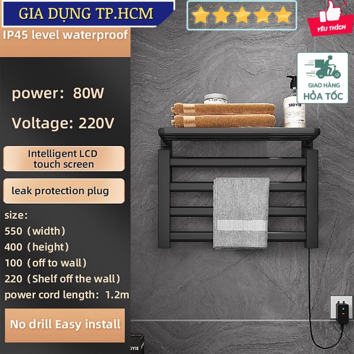 🆕 Giá treo khăn sưởi điện nhà hàng, khách sạn Intelligent Towel Rack 80W