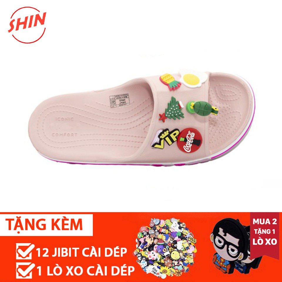 dép lê crossFREESHIPdép lê cross baya họa tiết hồng SHINBAYLE11 tặng thêm 12 sticker cross