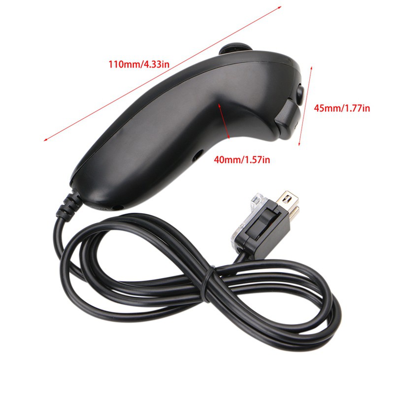 Tay cầm chơi game nunchuck màu hồng mini cho máy Nintendo Wii - Hàng nhập khẩu