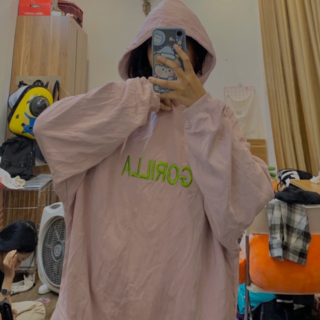 Áo nỉ hồng Ulzzang