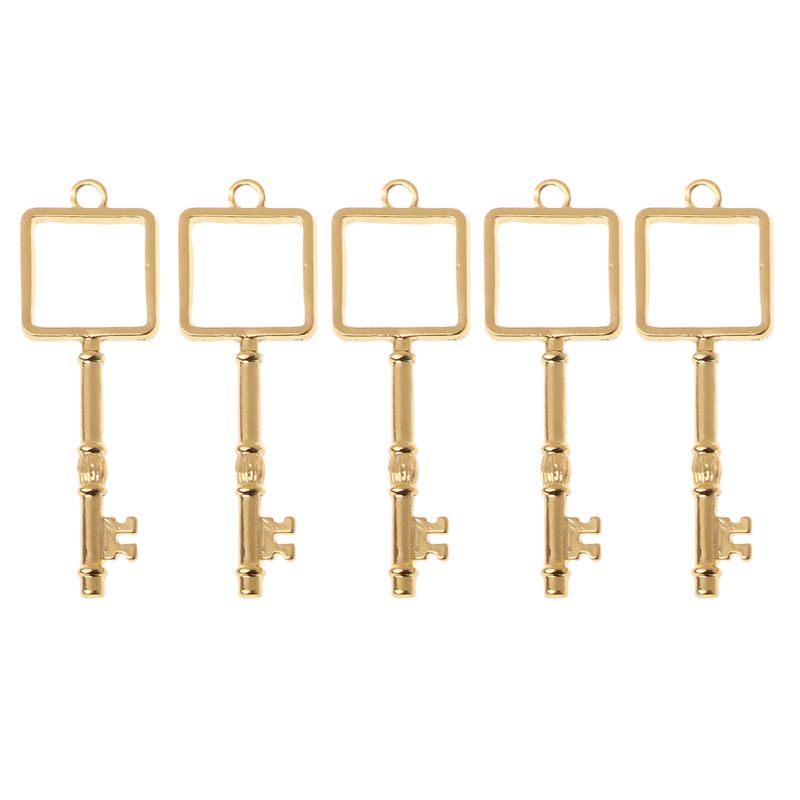 Set 5 Mặt Dây Chuyền Resin DIY Dạng Hở Lưng