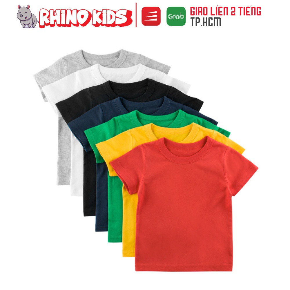 Áo thun trơn bé trai 27KIDS chất liệu cotton mềm mịn hàng chuẩn xuất chất lượng tốt