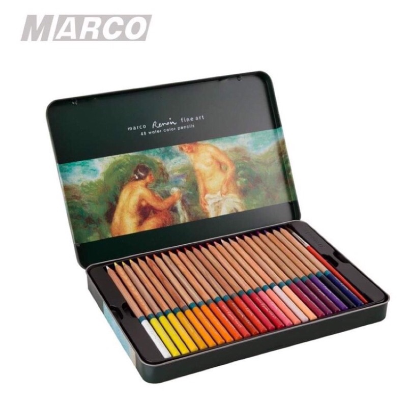 [KC-Art-Shop] BỘ CHÌ TÔ MÀU NƯỚC CAO CẤP MARCO RENOIR 3120 (HỘP THIẾC 36/48)