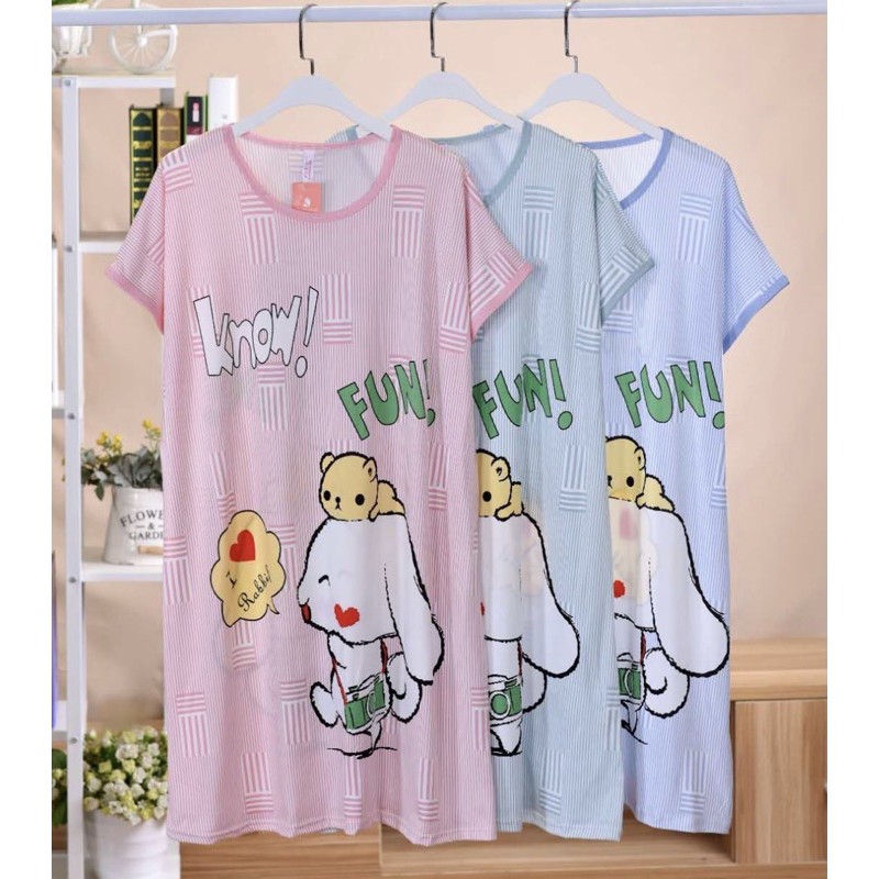 váy ngủ thun mềm - mịn - thoáng mát- hình 2 mặt