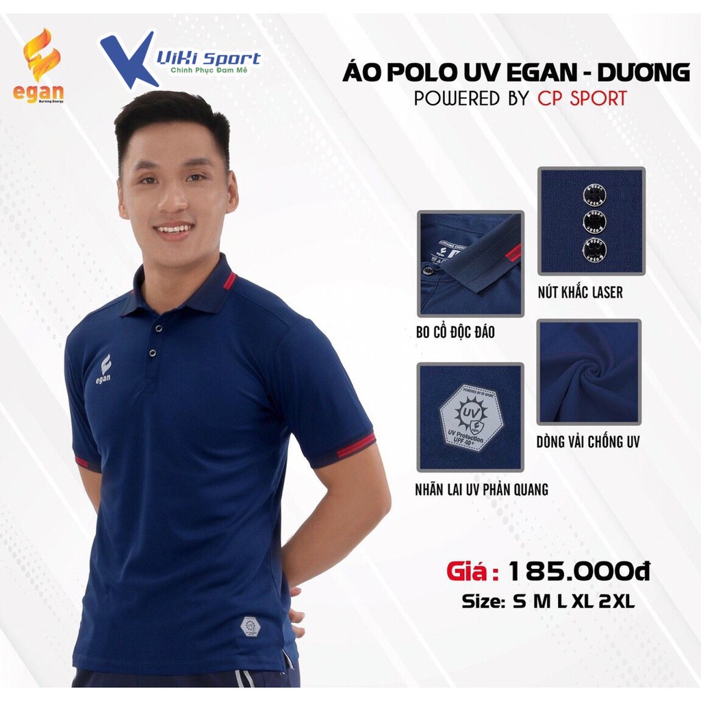 Áo Polo UV Egan - Màu Dương - ViKi Sport