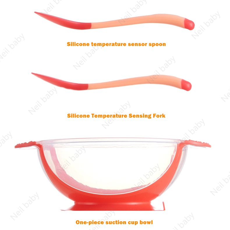 Bát Ăn Dặm 3 Trong 1 Bằng Silicone Cách Nhiệt Kèm Muỗng Tiện Dụng Cho Bé Sơ Sinh