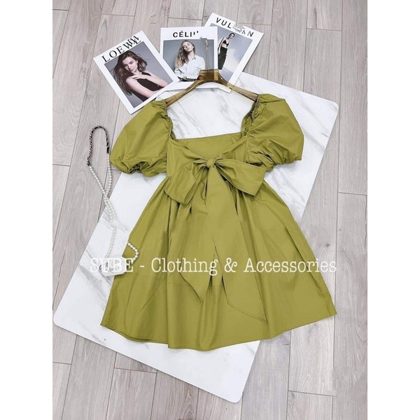 Váy babydoll thắt nơ sau VJ007