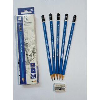 Bút chì gỗ 2B Staedtler mã 100-2B và Gọt chì Staedtler thép- Hàng chính hãng