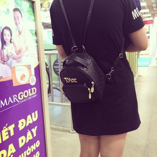 BA LÔ DIOR CAO CẤP ĐEO 2 KIỂU (ĐEN)