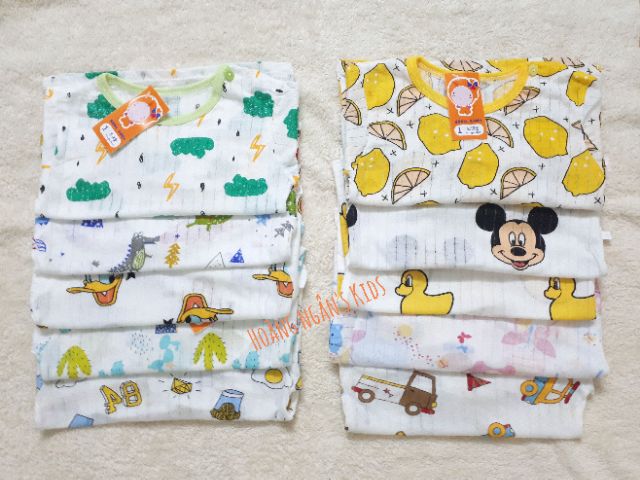 [DỌN KHO THANH LÝ GIÁ CỰC SỐC] Bộ cotton giấy dài tay cho bé