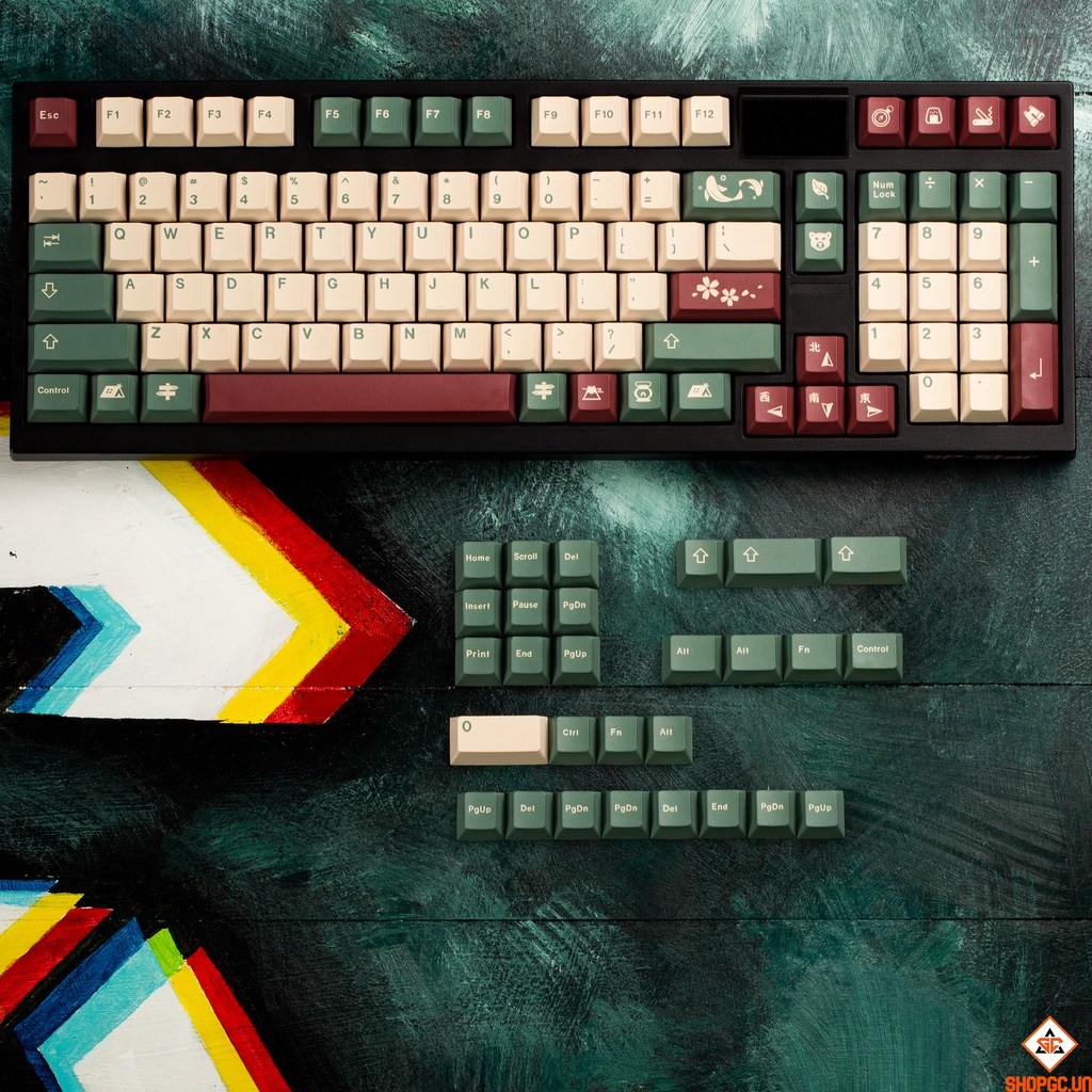 129 nút bàn phím cơ PBT chủ đề GMK CAMPING R2