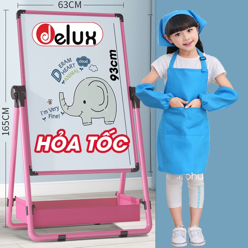 [HỎA TỐC] Bảng vẽ hai mặt cho bé loại F kích thước 93x63x165,bảng viết trang trí cao cấp full phụ kiện Delux