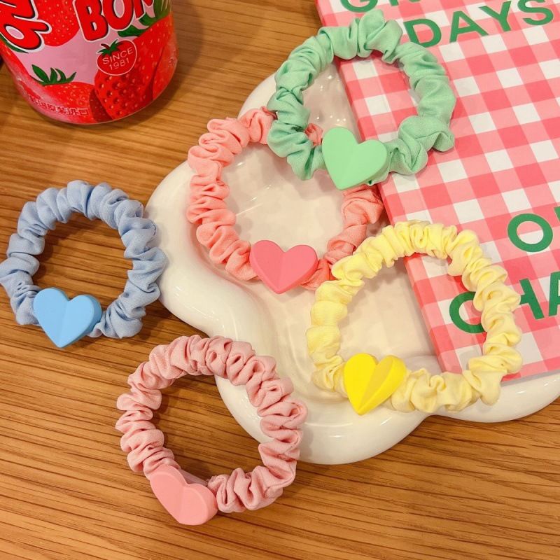 Dây Cột Tóc Hình Trái Tim Dễ Thương Ngọt Ngào Cho Nữ