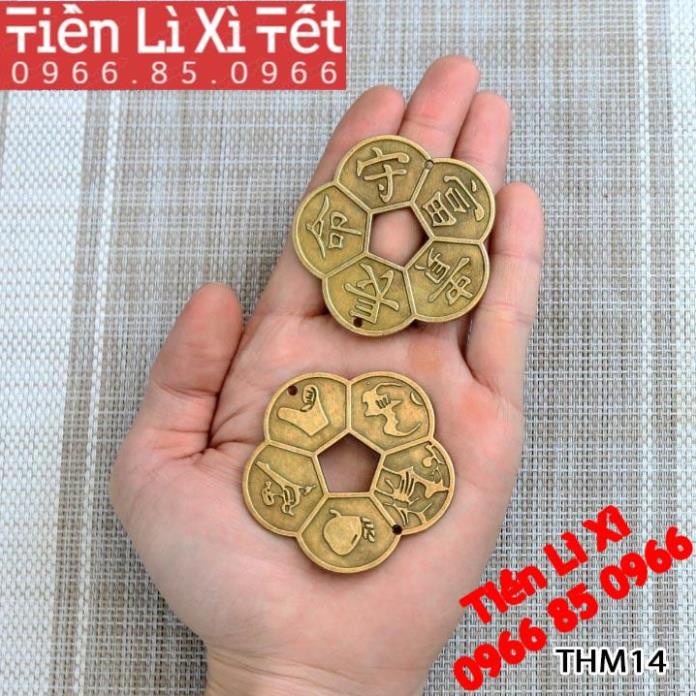 [SHOPPE TRỢ GIÁ] Đồng Tiền xu Hoa Mai phong thủy may mắn Mai Hoa Kim Tiền.