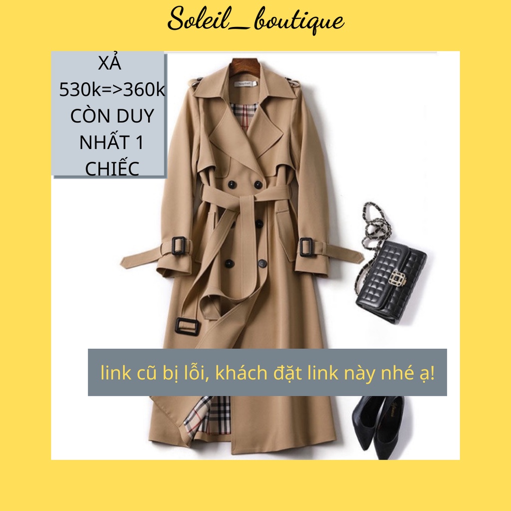 Áo mangto, măng tô nữ dáng dài ( kèm ảnh thật) Soleil Boutique