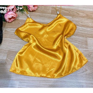 Áo 2 Dây Phi Lụa Bóng Mẫu Mới-Áo Kiểu Nữ -Hàng Có Sẵn