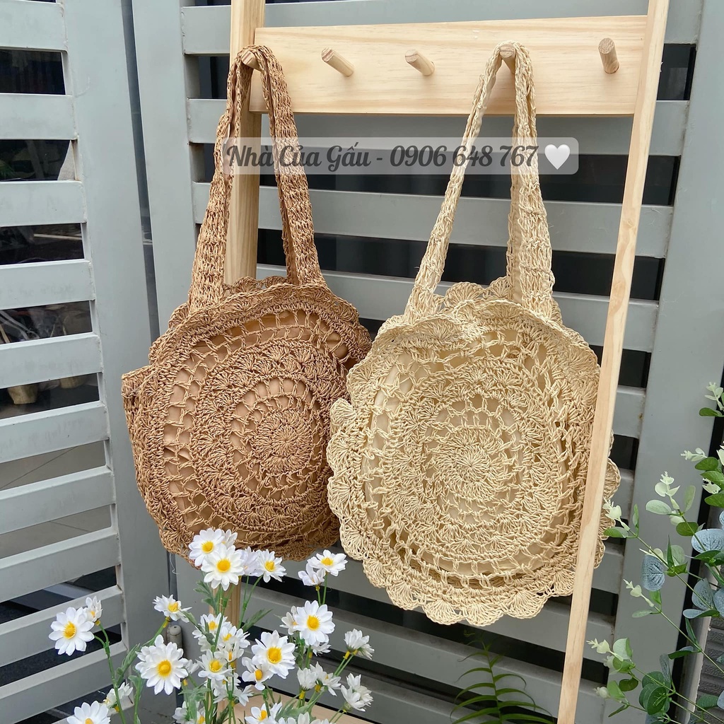 Túi cói trống siêu to, siêu cưng cực đẹp