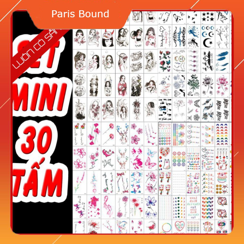 Hình Xăm Mini Nhỏ Đẹp Dán Chân Tay Lưng Tạm Thời Cho Nam Nữ Cực Cute Cực Chất - ParisBound