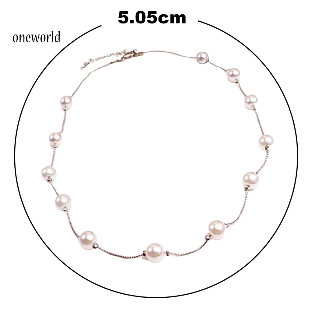 Vòng cổ Một Lớp Bằng Hợp Kim Đính Ngọc Trai Giả Tùy Chỉnh Thời Trang Cho Nữ