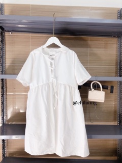 Váy babydoll trắng tiểu thư