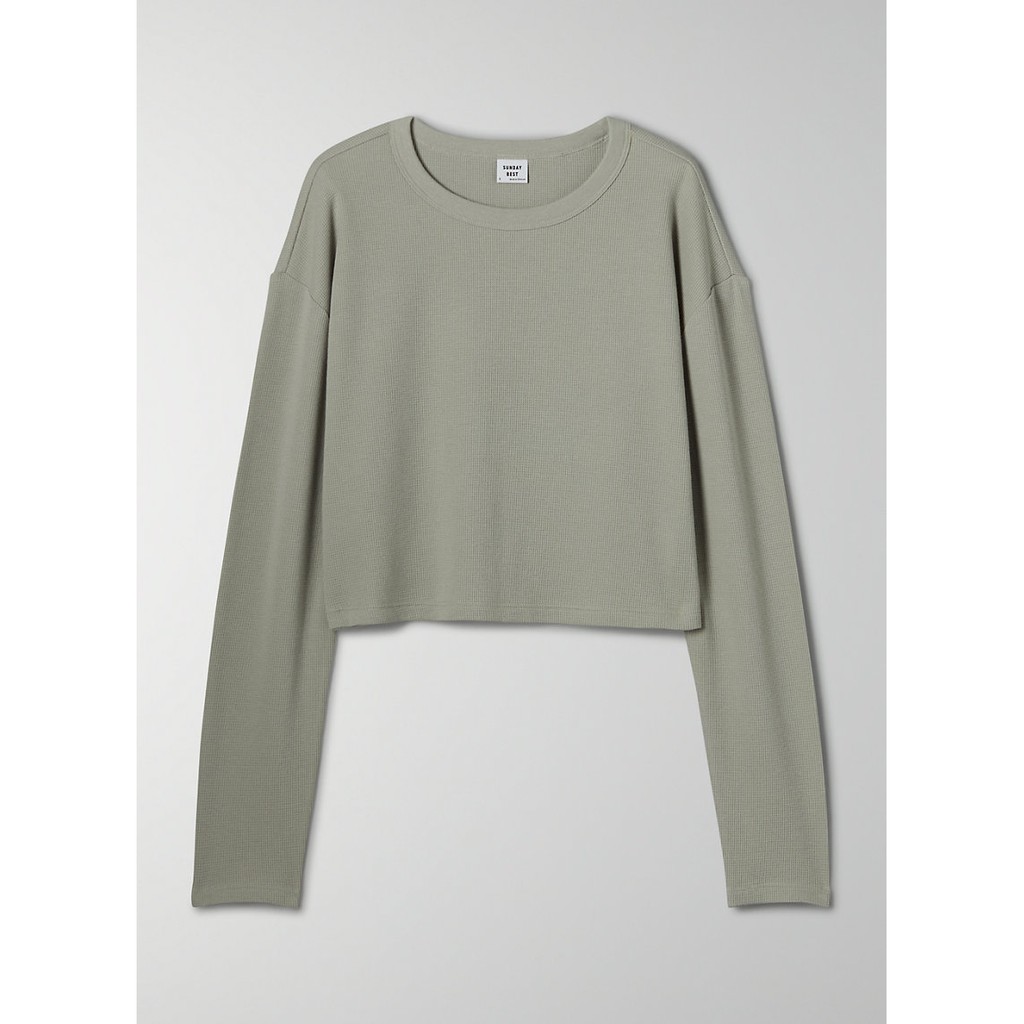ÁO CROPTOP NỮ TAY DÀI CHẤT THUN LEN VNXK