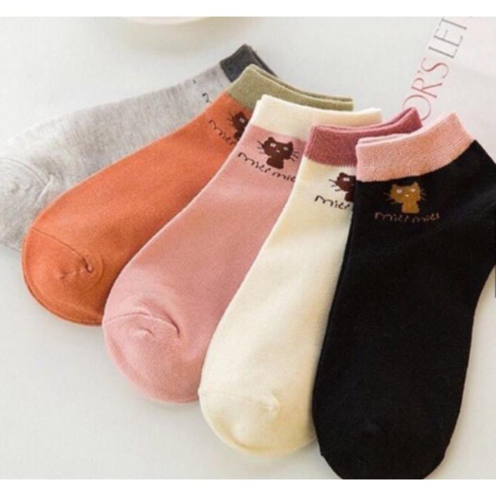 combo 10 đôi tất mèo nữ cổ ngắn
