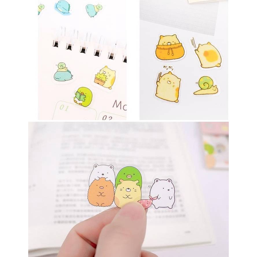 Set 50/80 nhãn dán hình Sumikko Gurashi đáng yêu để trang trí nhật ký/lưu bút/sổ tay
