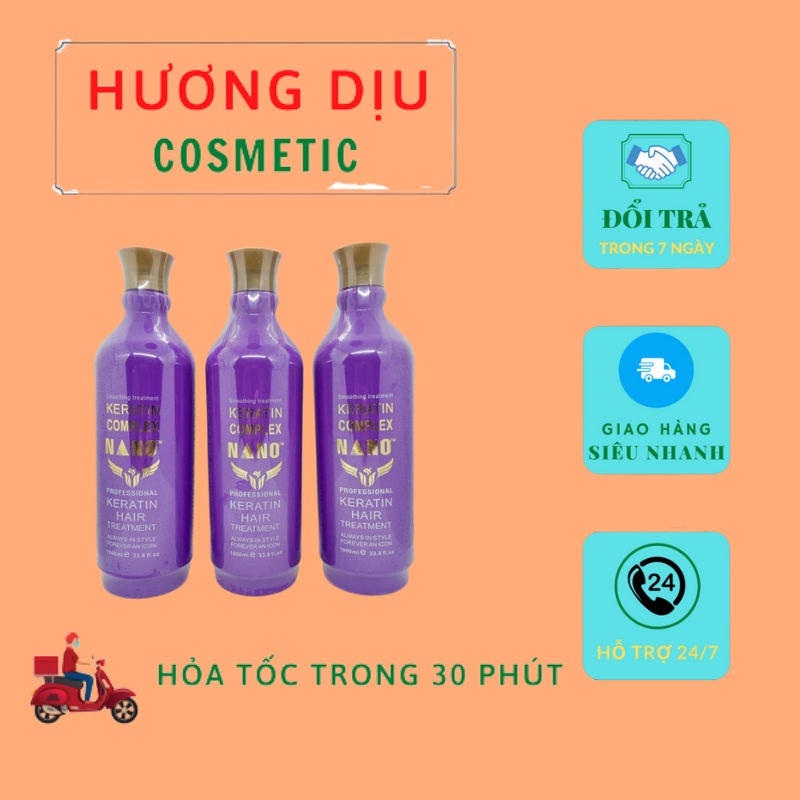 [CHÍNH HÃNG] Hấp Keratin complex nano siêu phục hồi tóc hư tổn 1000ML