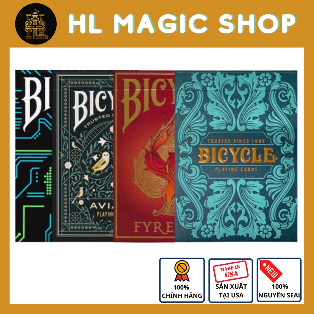 Bài tây, bài ảo thuật Bicycle 2021 Sea King/ Aviary/ Dark Mode/ Fyrebird  Playing Cards - Hàng chính hãng [Hàng Mỹ]