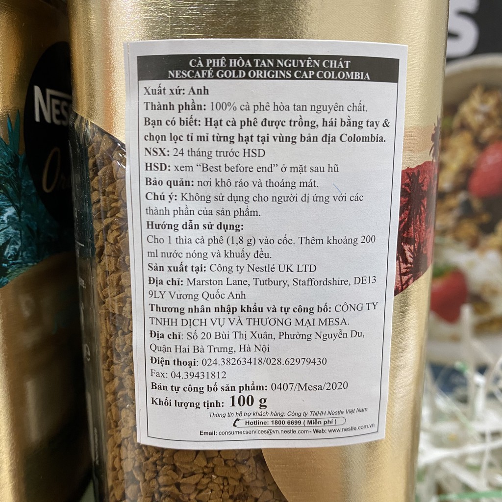 CÀ PHÊ HÒA TAN NESCAFE ORGIGINS (HŨ 100G) | BigBuy360 - bigbuy360.vn