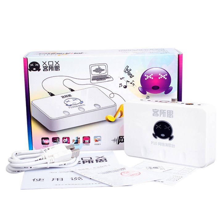 SOUND CARD ÂM THANH DÀNH CHO LIVE STREAM HÁT KARAOKE CHUYÊN NGHIỆP - XOX P10