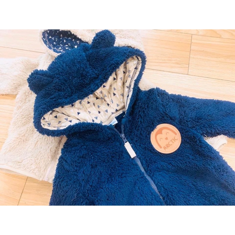 Áo khoác lông tai gấu dư xịn cho bé