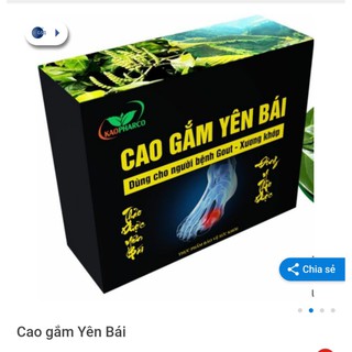 Cao Gắm Kaopharco -  Phòng ngừa và giảm đau nhức cho người bị bệnh Gout cấp và mãn tính