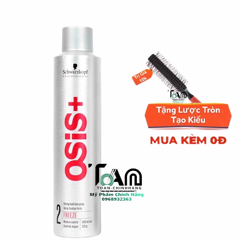 Gôm Xịt Tóc Giữ Nếp Tóc Osis +2 Freeze 300ml Osis Chính Hãng