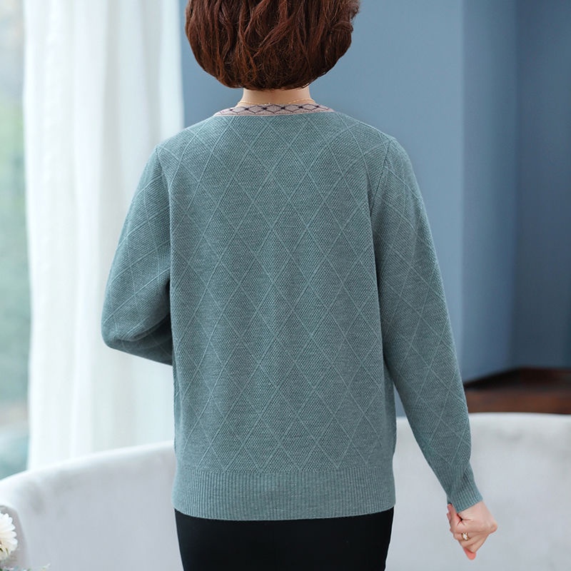 ❀☜ஐTrung niên và người già quần áo mùa xuân và mùa thu đan áo len cardigan thời trang mẹ mặc áo len áo len phụ nữ trung | BigBuy360 - bigbuy360.vn