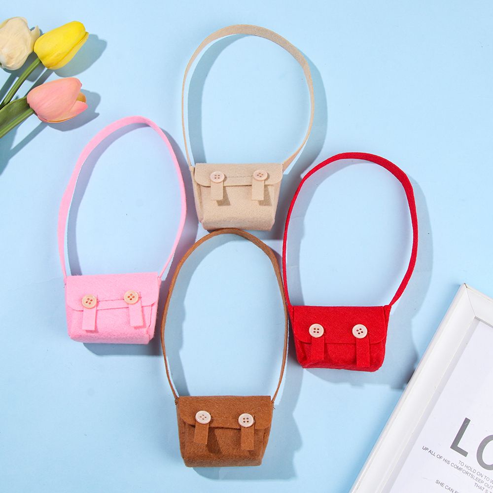 Túi đeo vai nhiều màu tùy chọn dùng trang trí nhà / làm quà tặng cho búp bê nhồi bông 30cm