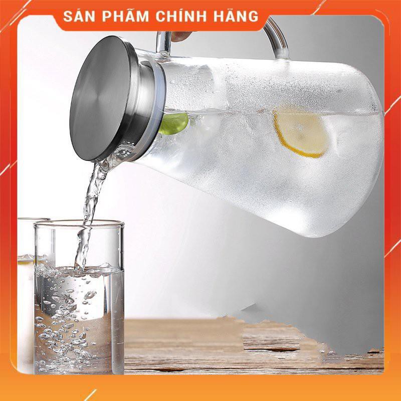 CHÍNH HÃNG -  Ấm pha trà Deli  inox 1800ml,bình pha trà thủy tinh ,bình ủ trà cao cấp,bình đựng nước 1800ml | BigBuy360 - bigbuy360.vn