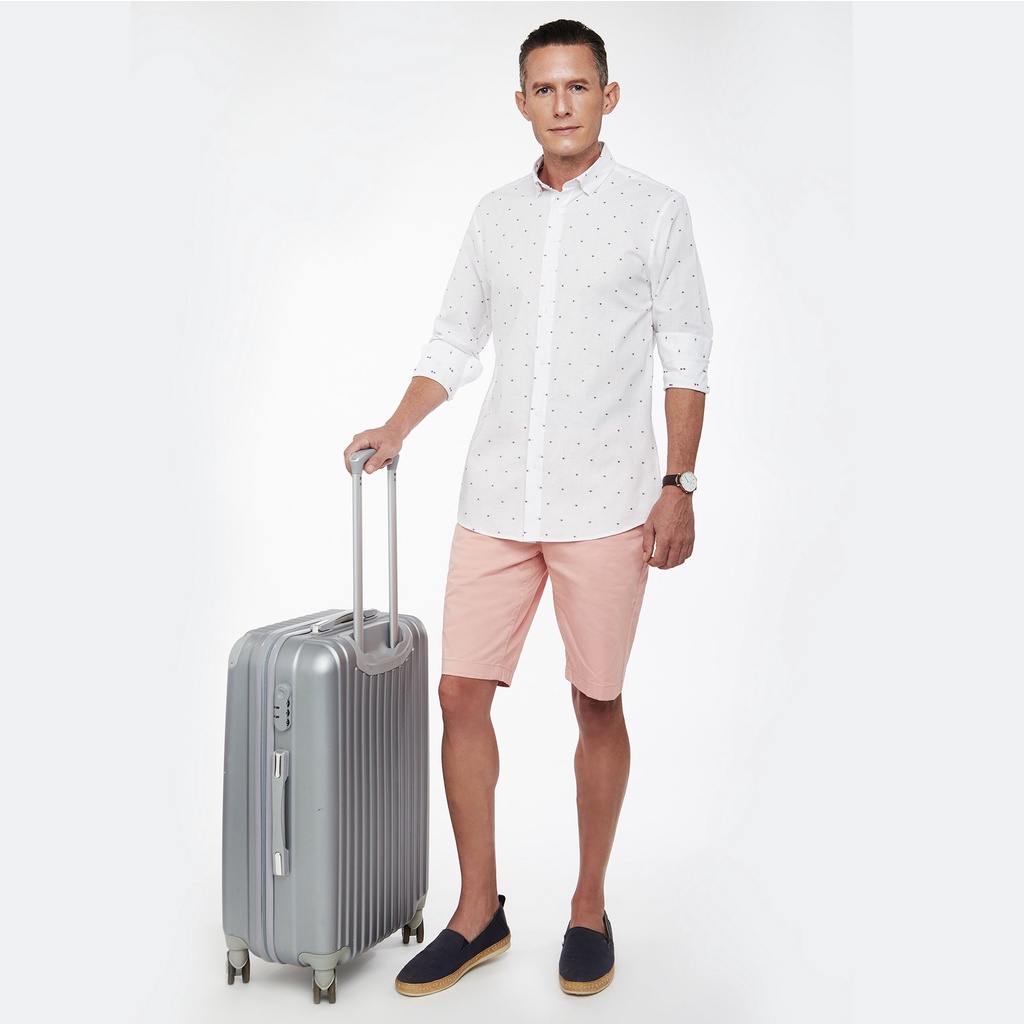 N&amp;M Áo sơ mi Linen thời trang nam tay dài 1909117