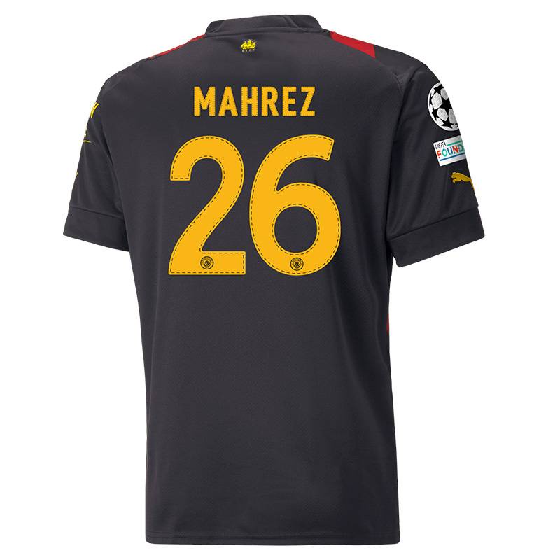 Áo Thun Bóng Đá Unisex YP2 2022-2023 Manchester City UEFA De Bruyne Foden Mahrez Bernardo Haaland PY2