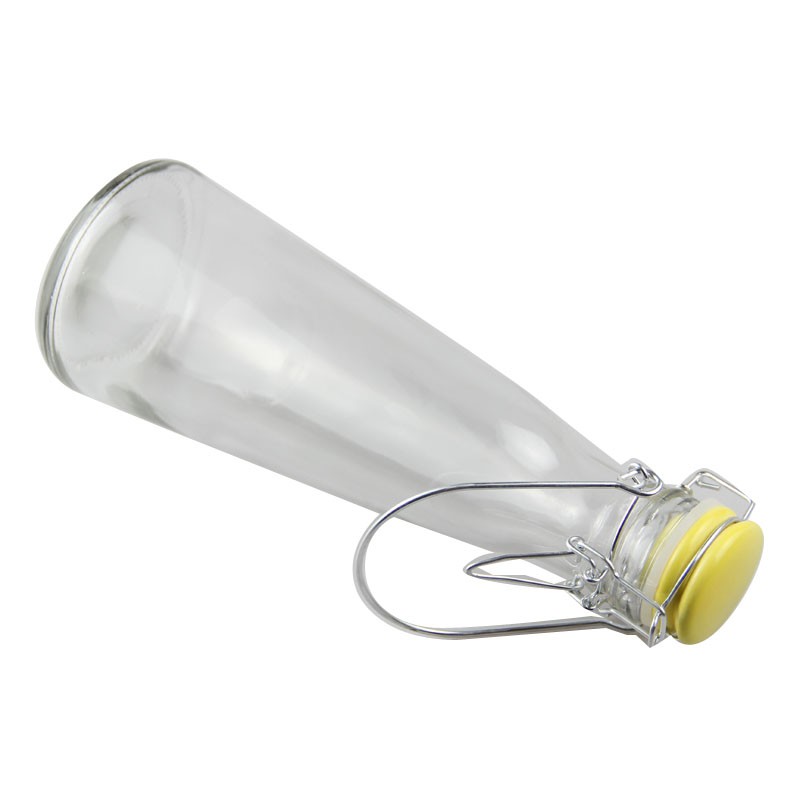 Chai Thủy Tinh Tam Giác Nắp Gài Bằng Sứ 500ml (màu đỏ) | BigBuy360 - bigbuy360.vn