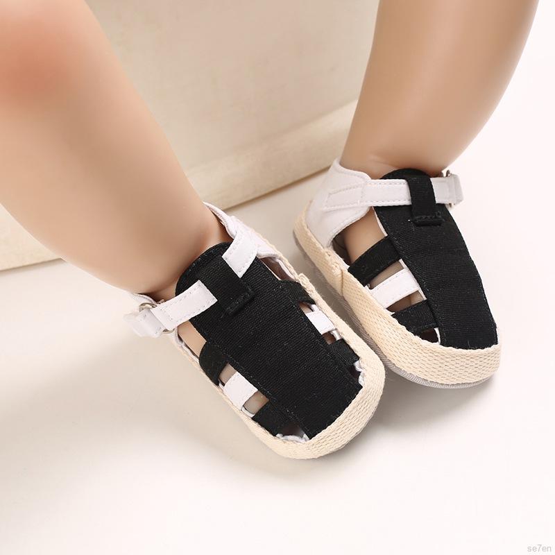 Sandal Khoét Lỗ Chống Trượt Mềm Mại Se7En Cho Bé Trai 0-18 Tháng Tuổi