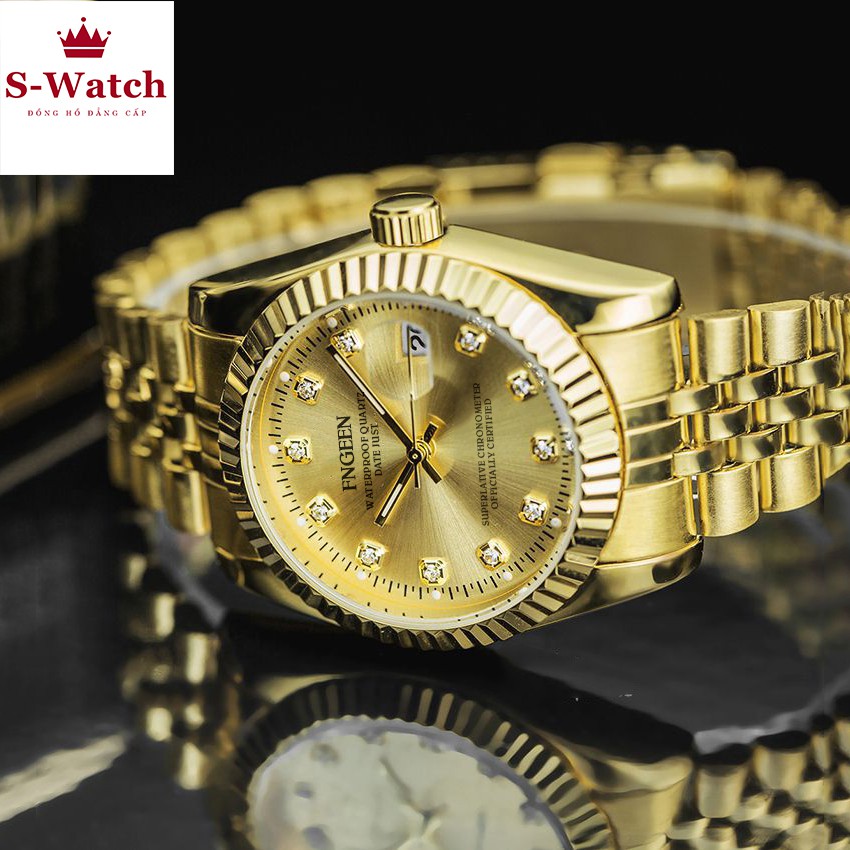 [TẶNG TOOL THAY DÂY] Đồng Hồ Nam Chính Hãng FnGeen 3 KIM, máy Nhật DÂY THÉP KHÔNG GỈ