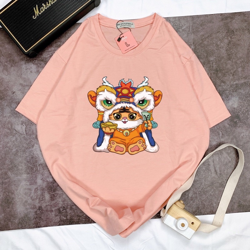 Áo Thun ĐỎ CON RỒNG MÚA LÂN TẾT 2024 Áo Phông in hình chi bi shop.lucas