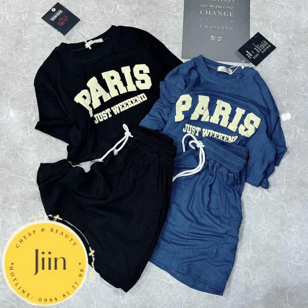 Set Bộ đùi ống rộng dáng váy Paris FREESIZE chất cotton cao cấp siêu đẹp by Jiin shop | BigBuy360 - bigbuy360.vn