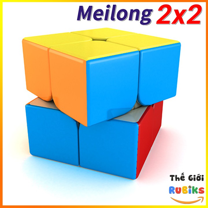 Khối Rubik 2x2 MoYu Meilong 2x2x2 Stickerless / Viền Đen