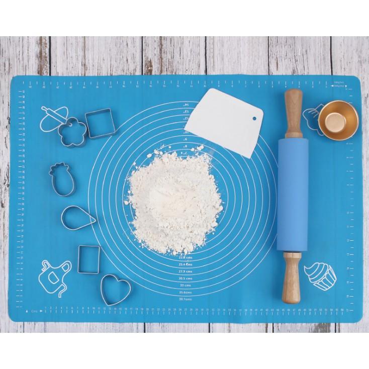 PVN50407 Tấm thảm lót nhào bột, trộn bột silicon chống dính, trượt làm bánh sữa chua, bao, quy, gạo, trân châu Giá Rẻ