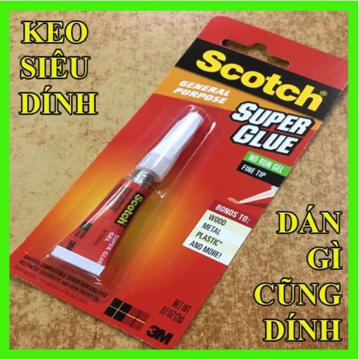 Keo dán đa năng siêu dính dạng sệt nhanh khô 3M Scotch Supper Glue AD113