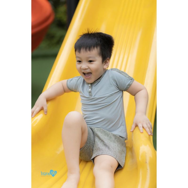 Bộ Bons cổ trụ bé trai, bé gái- BST Go to school, bộ đi học, đi chơi cho bé